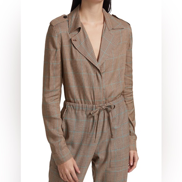 (A54) rag & bone Field Plaid Shirt, Color - Tan Multi, Size Medium - Picture 3 of 16